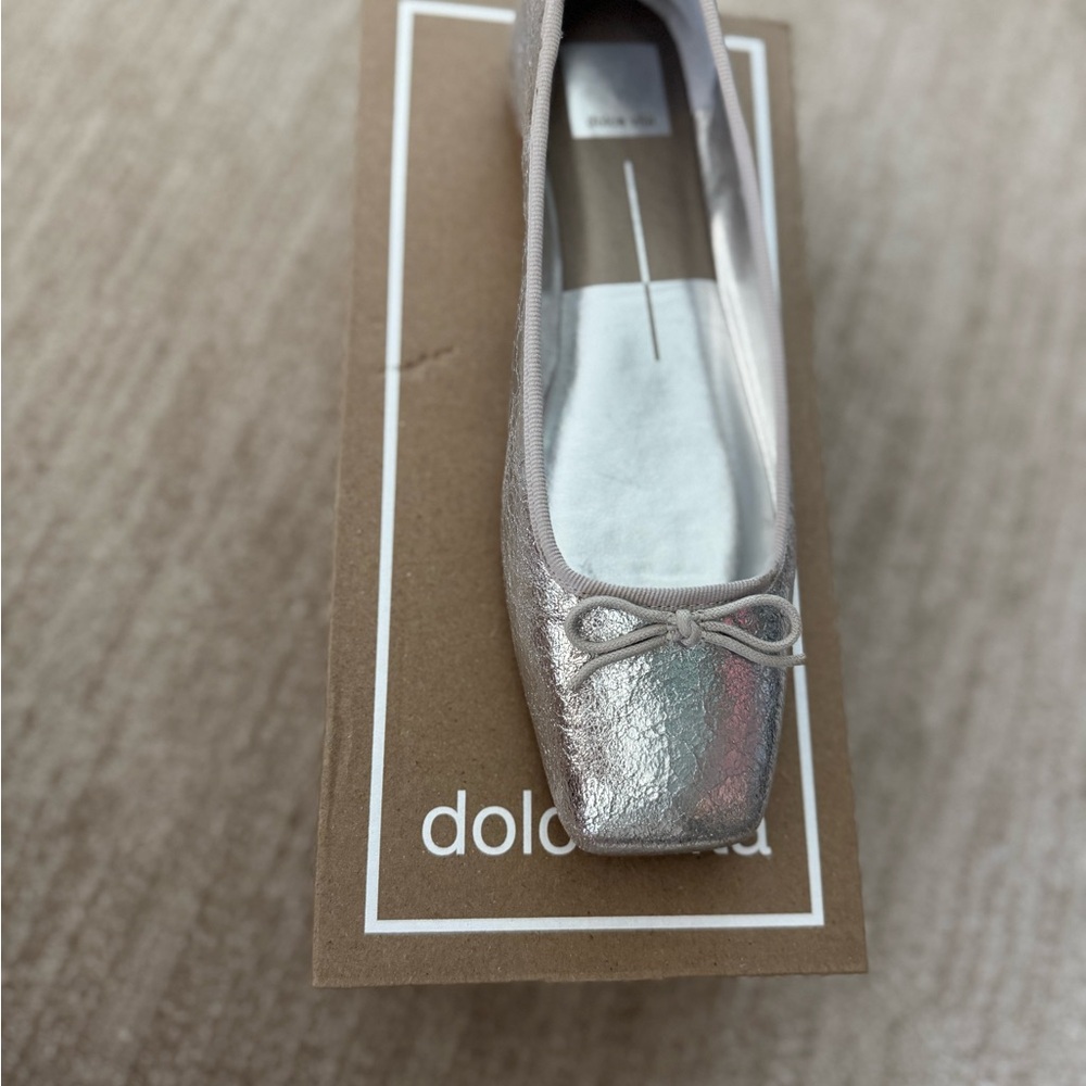 Dolce Vita Metallic Silver flats - never worn!